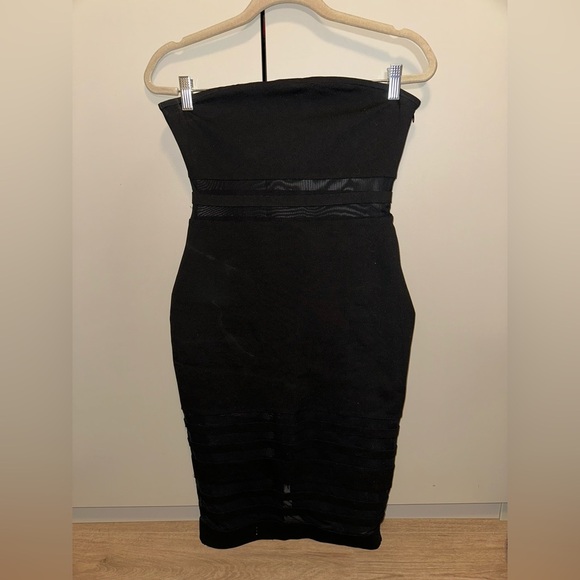 Superdown magdalena black tube mesh dress Size Medium - Picture 4 of 9